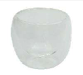 SET DE 2 VASOS DOBLE PARED DE VIDRIO LISOS DE 80 ML