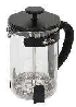CAFETERA DE VIDRIO Y AC. INOX. C/ÉMBOLO TIPO PRENSA FRANCESA 800 ML NEGRA