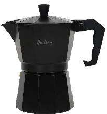 CAFETERA ALUMINIO TOTAL BLACK ITALIANA INDUCCIÓN 9 POCILLOS