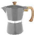 CAFETERA ALUMINIO ESMALTADO GRIS TIPO ITALIANA 9 POCILLOS