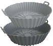 MOLDE CONTENEDOR DE SILICONA PARA AIR FRYER REDONDO 22CM (NUEVO)