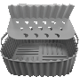 MOLDE CONTENEDOR DE SILICONA PARA AIR FRYER REDONDO 22CM CON DIVISIÓN (NUEVO)