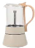 CAFETERA ITALIANA 6 POCILLOS ACERO Y VIDRIO HARMONY