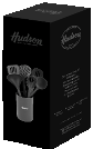 SET DE SEIS UTENSILIOS DE NYLON GRIS CON HOLDER