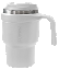 VASO DE CAFÉ ACERO INOXIDABLE 600 ML CREMA (NUEVO)