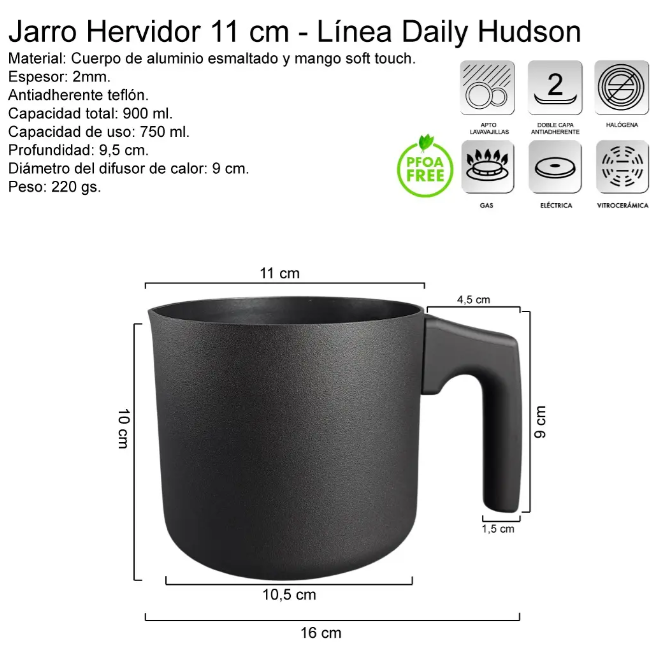 JARRO HERVIDOR ALUMINIO C/ANTIADHERENTE 11CM - foto 2