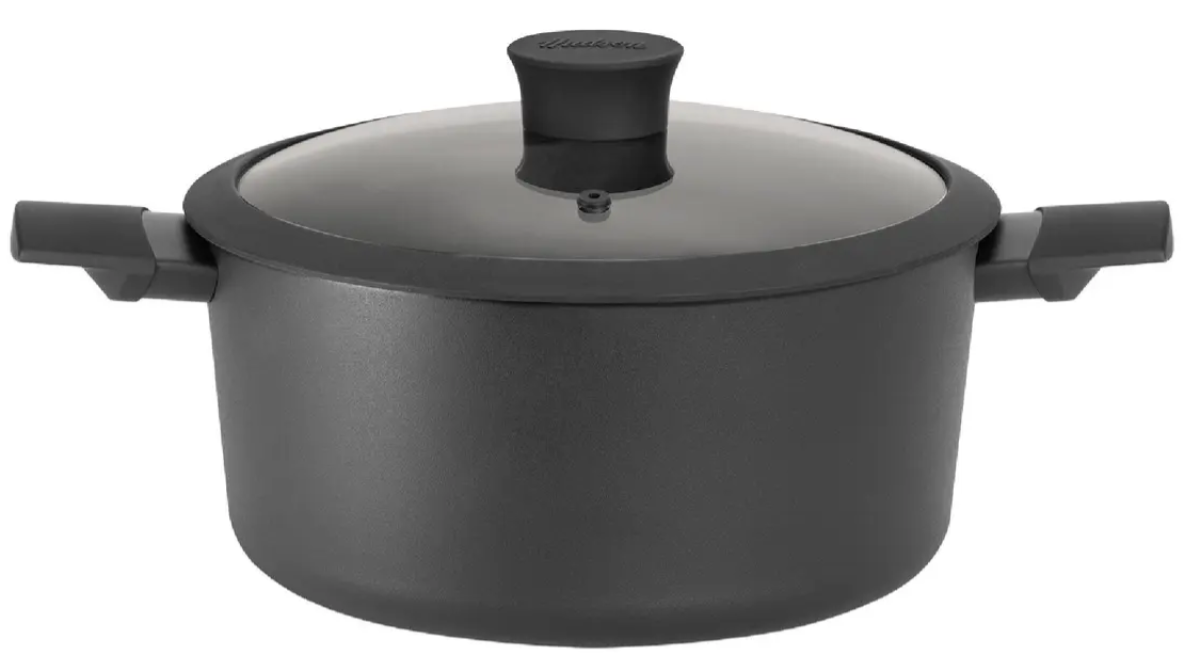 CACEROLA ALUMINIO C/ANTIADHERENTE Y TAPA CRISTAL 26cm