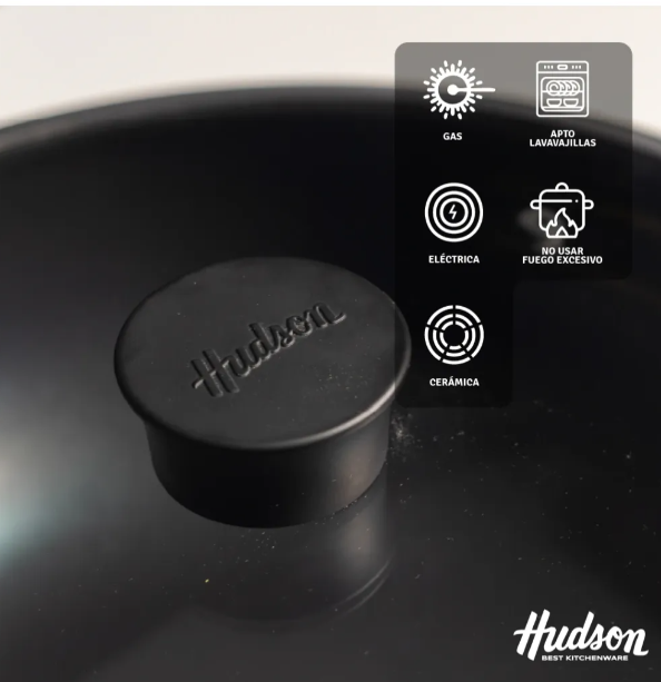 WOK ALUMINIO C/ANTIADHERENTE Y TAPA CRISTAL 28CM - foto 4