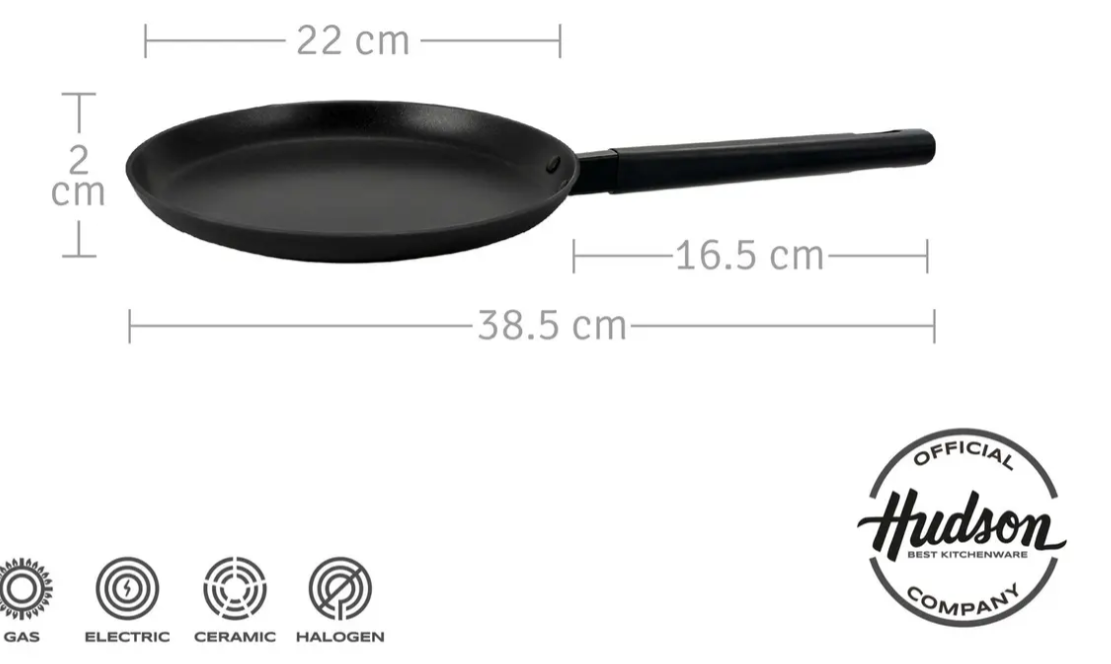 PANQUEQUERA ALUMINIO C/ANTIADHERENTE 22CM (NUEVO) - foto 2