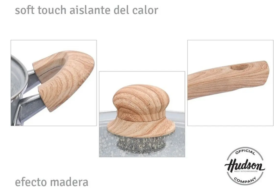 BATERÍA DE ALUMINIO C/ANTIADHERENTE GRANITO POR 5 PIEZAS - foto 7