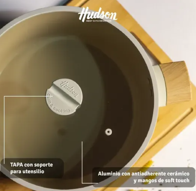 CACEROLA DE ALUMINIO FORJADO 24 CM ANTIADHERENTE HARMONY Y TAPA DE CRISTAL - foto 6