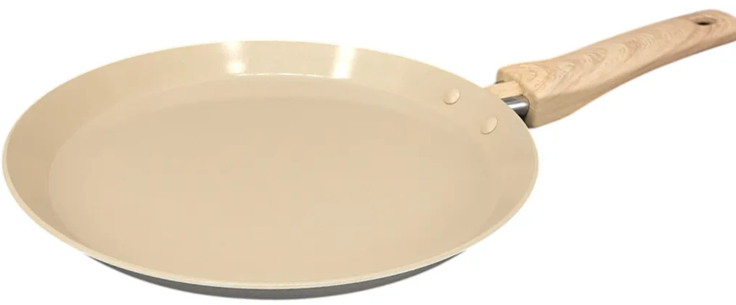 PANQUEQUERA DE ALUMINIO 22 CM ANTIADHERENTE EFECTO HARMONY GRIS