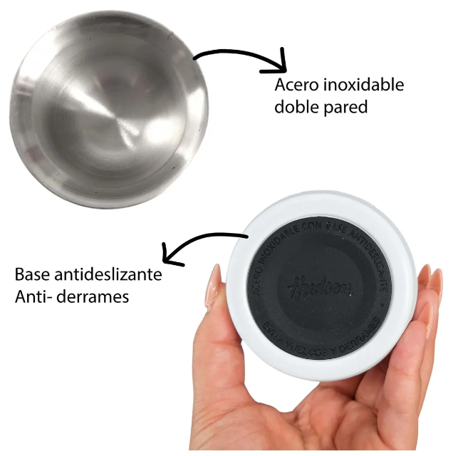 SET MATE ACERO INOX CON BOMBILLA COPA BLANCO (NUEVO) - foto 3