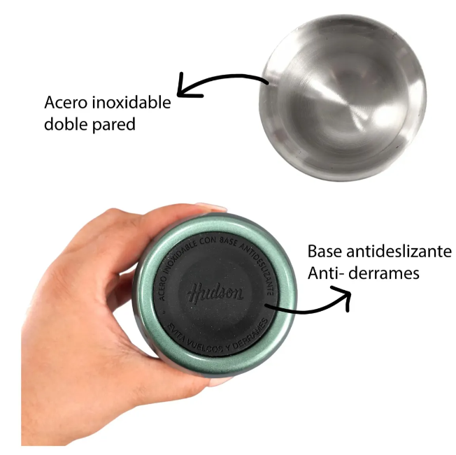 SET MATE ACERO INOX CON BOMBILLA COPA VERDE (NUEVO) - foto 3