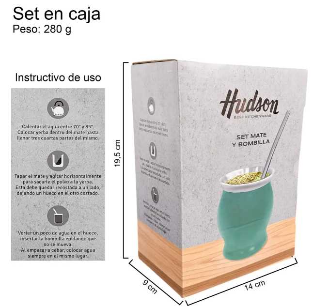 SET MATE ACERO INOX CON BOMBILLA COPA VERDE (NUEVO) - foto 5