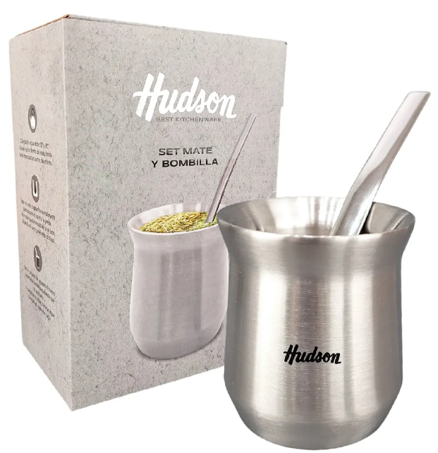 SET MATE ACERO INOX CON BOMBILLA VASO PULIDO (NUEVO) - foto 5