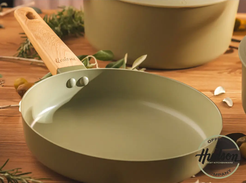 BATERÍA DE ALUMINIO C/ANTIADHERENTE OLIVE POR 5 PIEZAS - foto 5