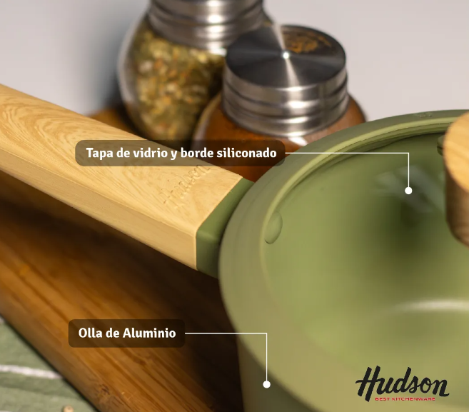 CACEROLA DE ALUMINIO C/ANTIADHERENTE OLIVE DE 18CM - foto 3