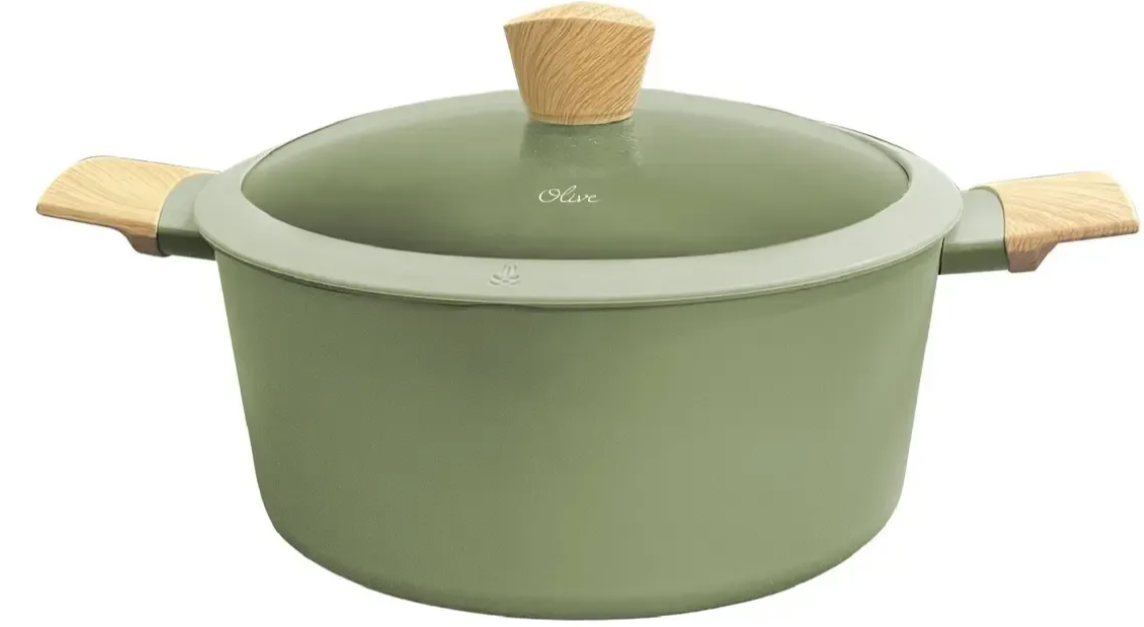 CACEROLA DE ALUMINIO C/ANTIADHERENTE OLIVE DE 20CM