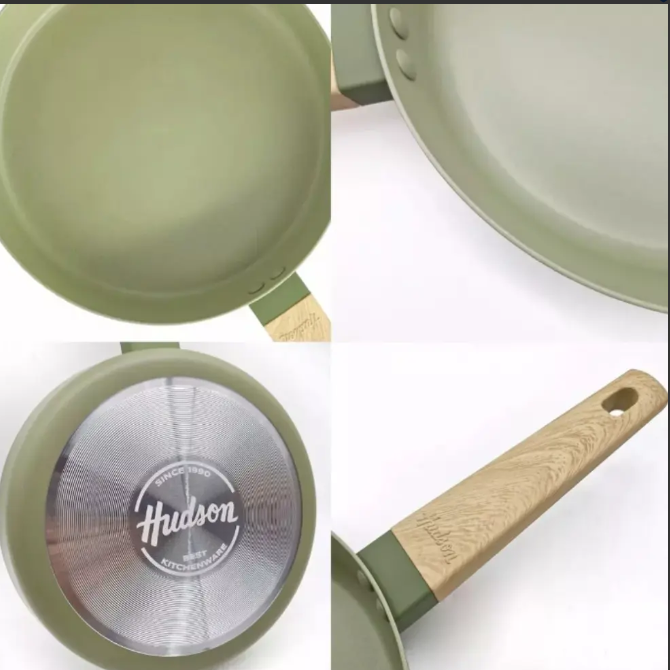WOK DE ALUMINIO C/ANTIADHERENTE OLIVE CON TAPA DE 28CM - foto 6