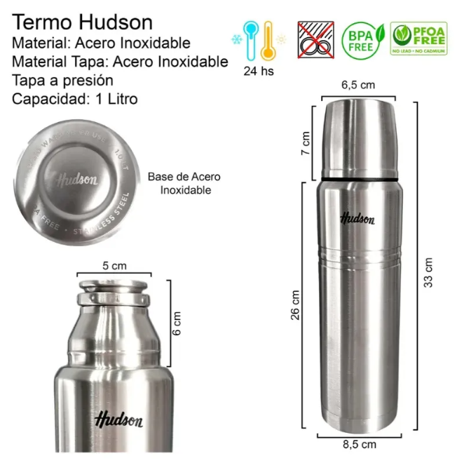 TERMO DE 1 LITRO ACERO - foto 4