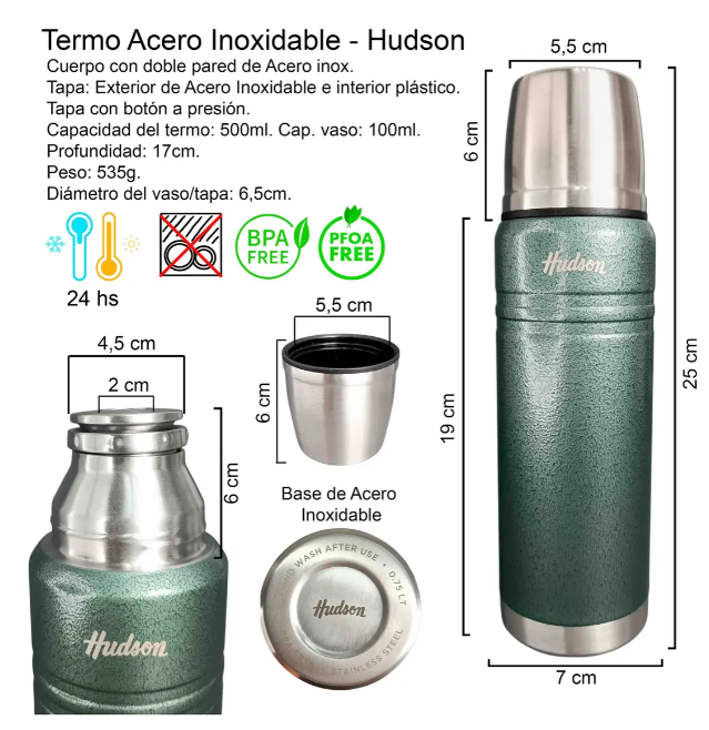 TERMO DE 500 ML VERDE