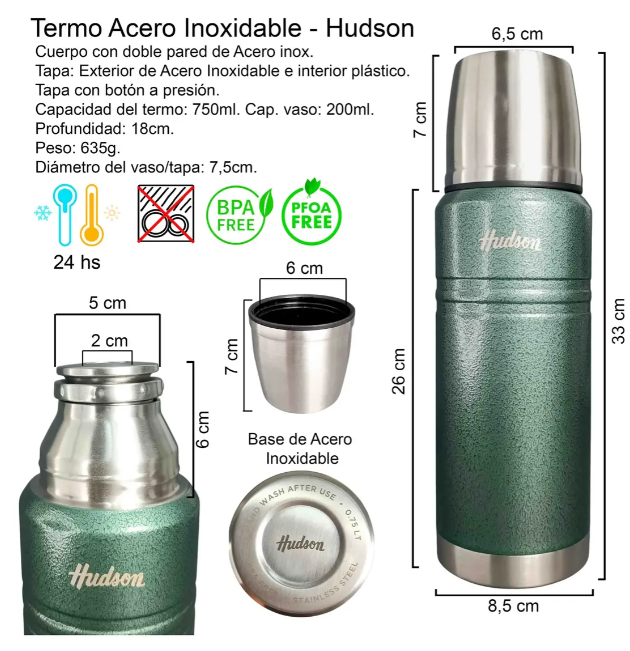 TERMO DE 750 ML VERDE